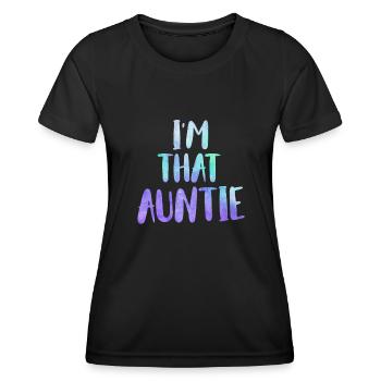 Je suis une telle tante Je suis cette tante Meilleure tante - T-shirt sport Femme - noir - Devant - AI Model Female 172 light (172cm)