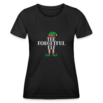 L’elfe oublieux motif norvégien - T-shirt sport Femme - noir - Devant - AI Model Female 172 light (172cm)