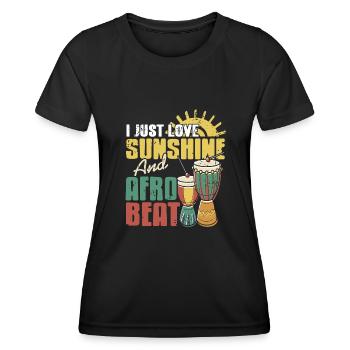 J’adore le Sunshine et l’Afrobeat - T-shirt sport Femme - noir - Devant - AI Model Female 172 light (172cm)