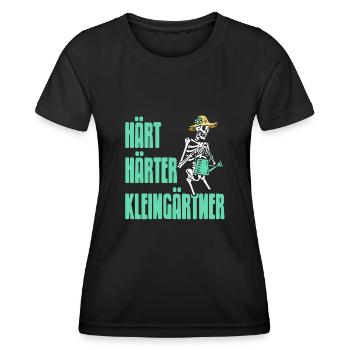 Hart Härter Kleingärtner - Garten Kleingarten - Frauen Funktions-T-Shirt - Schwarz - Vorne - AI Model Female 172 light (172cm)