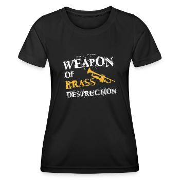 Trompettiste Vintage Weapon Of - T-shirt sport Femme - noir - Devant - AI Model Female 172 light (172cm)