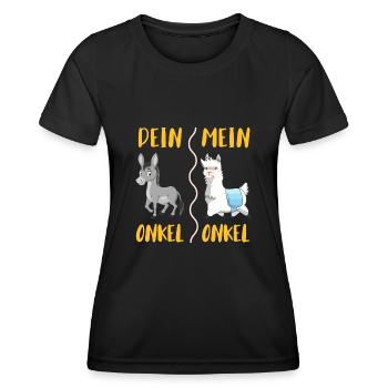 Dein Onkel mein Onkel - Frauen Funktions-T-Shirt - Schwarz - Vorne - AI Model Female 172 light (172cm)
