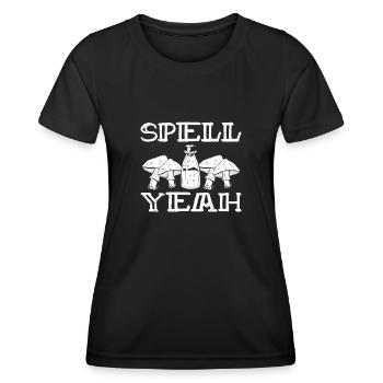 Orthographe oui - T-shirt sport Femme - noir - Devant - AI Model Female 172 light (172cm)
