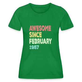 Großartig seit März 1957 - Frauen Funktions-T-Shirt - Kelly Green - Vorne - AI Model Female 172 dark (172cm)