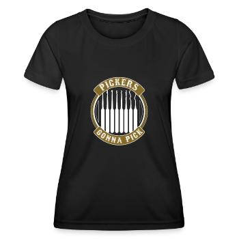 Pickers allant à Pick, Lock Picking - T-shirt sport Femme - noir - Devant - AI Model Female 172 light (172cm)