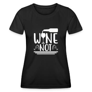 Wein nicht - Frauen Funktions-T-Shirt - Schwarz - Vorne - AI Model Female 172 light (172cm)