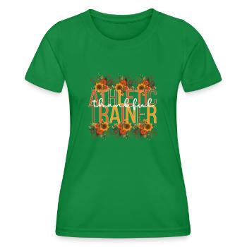 Certified Athletic Trainer Thanksgiving AT Gifts - Women's Functional T-Shirt - kelly green - Front - AI Model Female 172 dark (172cm)