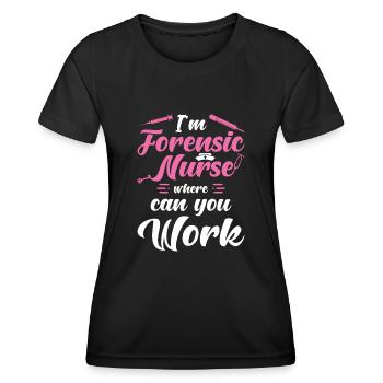 Infirmière médico-légale - T-shirt sport Femme - noir - Devant - AI Model Female 172 light (172cm)