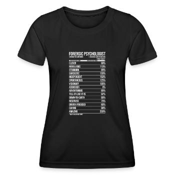 Forensic Psychologist Daily Value - Women's Functional T-Shirt - black - Front - AI Model Female 172 light (172cm)