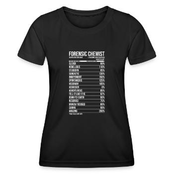 Forensic Chemist Daily Value - Women's Functional T-Shirt - black - Front - AI Model Female 172 light (172cm)
