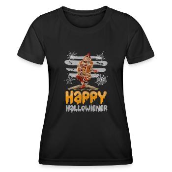 Joyeux Bonjour Maman Viennoise Costume Drôle Viennois - T-shirt sport Femme - noir - Devant - AI Model Female 172 light (172cm)