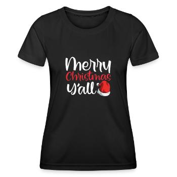 Merry Christmas to all of you - Women's Functional T-Shirt - black - Front - AI Model Female 172 light (172cm)
