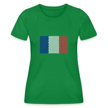 Français drapeau - T-shirt sport Femme - vert - Devant - AI Model Female 172 dark (172cm)