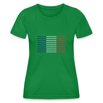 Français drapeau - T-shirt sport Femme - vert - Devant - AI Model Female 172 dark (172cm)
