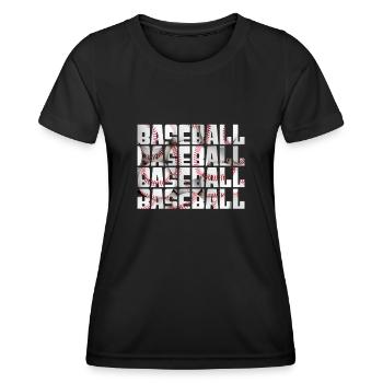 baseball - Frauen Funktions-T-Shirt - Schwarz - Vorne - AI Model Female 172 light (172cm)