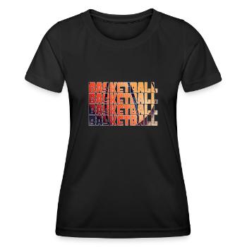 Basket-ball - T-shirt sport Femme - noir - Devant - AI Model Female 172 light (172cm)
