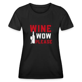 Wein jetzt bitte - Frauen Funktions-T-Shirt - Schwarz - Vorne - AI Model Female 172 light (172cm)