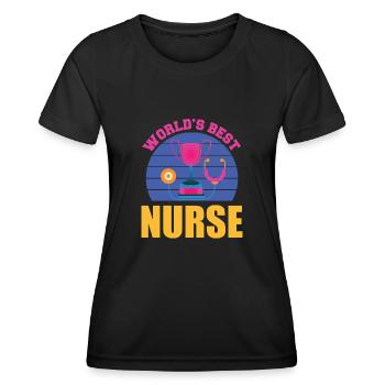 NURSE Nurse - Women's Functional T-Shirt - black - Front - AI Model Female 172 light (172cm)