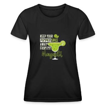 Gardez vos épices à la citrouille loin de ma margarita - T-shirt sport Femme - noir - Devant - AI Model Female 172 light (172cm)