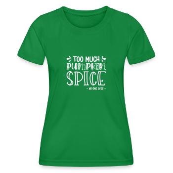 Trop d’épices à la citrouille ne font jamais parler à personne, PSL Love - T-shirt sport Femme - vert - Devant - AI Model Female 172 dark (172cm)