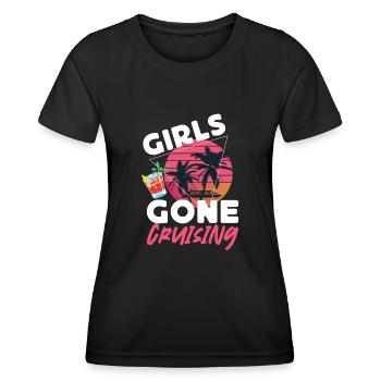 Cruise Ship Vacation Friends - Women's Functional T-Shirt - black - Front - AI Model Female 172 light (172cm)