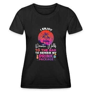 Vacances en bateau de croisière que j’apprécie - T-shirt sport Femme - noir - Devant - AI Model Female 172 light (172cm)