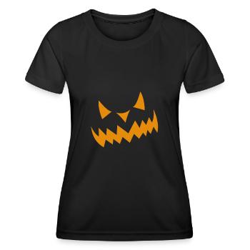 Hallwoeen Pumpkin Face - Women's Functional T-Shirt - black - Front - AI Model Female 172 light (172cm)