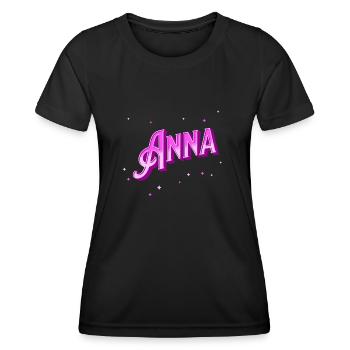 Anna name personalized - Women's Functional T-Shirt - black - Front - AI Model Female 172 light (172cm)
