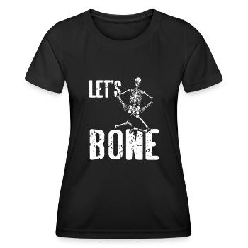 Halloween - Lets Bone - Frauen Funktions-T-Shirt - Schwarz - Vorne - AI Model Female 172 light (172cm)