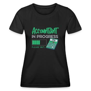 Comptable Comptable Comptable - T-shirt sport Femme - noir - Devant - AI Model Female 172 light (172cm)