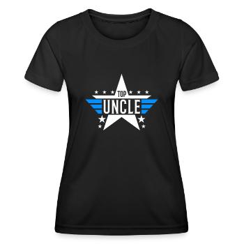 Top Onkel - Frauen Funktions-T-Shirt - Schwarz - Vorne - AI Model Female 172 light (172cm)