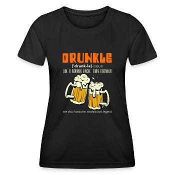 Buveur de bière Oncle Druncle - T-shirt sport Femme - noir - Devant - AI Model Female 172 light (172cm)