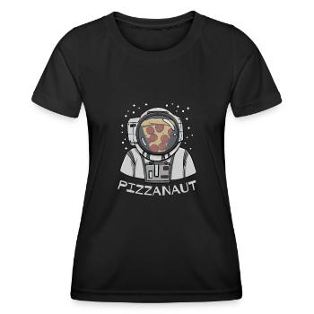 Pizzanaut design for a hobby pizza baker - Women's Functional T-Shirt - black - Front - AI Model Female 172 light (172cm)