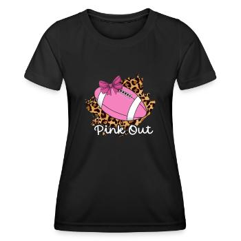 Pink Out, Brustkrebsbewusstsein - Frauen Funktions-T-Shirt - Schwarz - Vorne - AI Model Female 172 light (172cm)