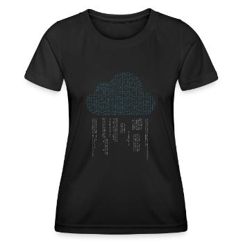 Ingénieur Cloud, Cloud Bits, Développeur logiciel - T-shirt sport Femme - noir - Devant - AI Model Female 172 light (172cm)