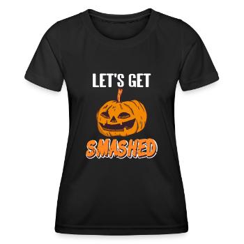 Citrouille d’Halloween - Laissez-vous écraser - T-shirt sport Femme - noir - Devant - AI Model Female 172 light (172cm)