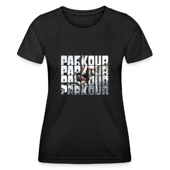 le parkour - T-shirt sport Femme - noir - Devant - AI Model Female 172 light (172cm)