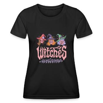 Sorcières - Groupe de fête des sorcières - T-shirt sport Femme - noir - Devant - AI Model Female 172 light (172cm)