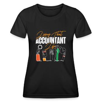 Comptable Comptable Comptable - T-shirt sport Femme - noir - Devant - AI Model Female 172 light (172cm)