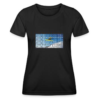 snowboarding - Frauen Funktions-T-Shirt - Schwarz - Vorne - AI Model Female 172 light (172cm)