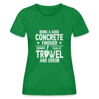 Years of Trowel and Error Betonbauer - Women's Functional T-Shirt - kelly green - Front - AI Model Female 172 dark (172cm)