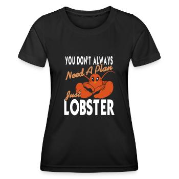Toujours besoin d’un plan juste homard - T-shirt sport Femme - noir - Devant - AI Model Female 172 light (172cm)