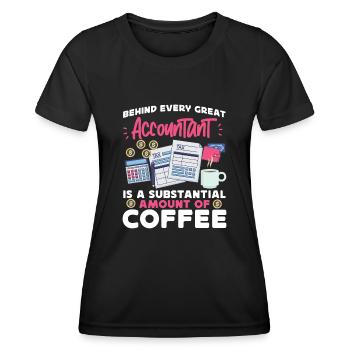 Comptable Comptable Comptable - T-shirt sport Femme - noir - Devant - AI Model Female 172 light (172cm)