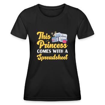 Comptable Comptable Comptable - T-shirt sport Femme - noir - Devant - AI Model Female 172 light (172cm)