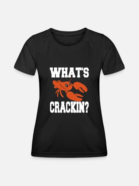 lobster - Whats crackin - Frauen Funktions-T-Shirt - Schwarz