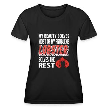 Most of my problems lobster - Women's Functional T-Shirt - black - Front - AI Model Female 172 light (172cm)