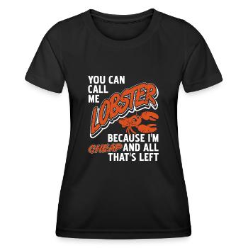 Vous pouvez m’appeler homard parce que je suis bon marché - T-shirt sport Femme - noir - Devant - AI Model Female 172 light (172cm)