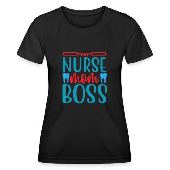 INFIRMIÈRE Infirmière - T-shirt sport Femme - noir - Devant - AI Model Female 172 light (172cm)