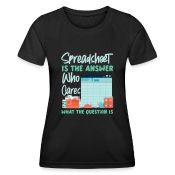 Comptable Comptable Comptable - T-shirt sport Femme - noir - Devant - AI Model Female 172 light (172cm)