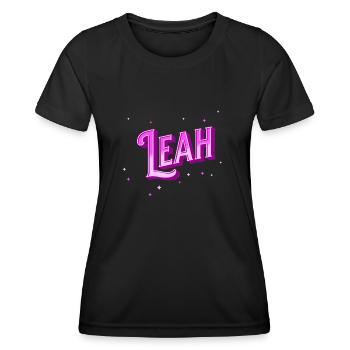 Leah name personalized - Women's Functional T-Shirt - black - Front - AI Model Female 172 light (172cm)